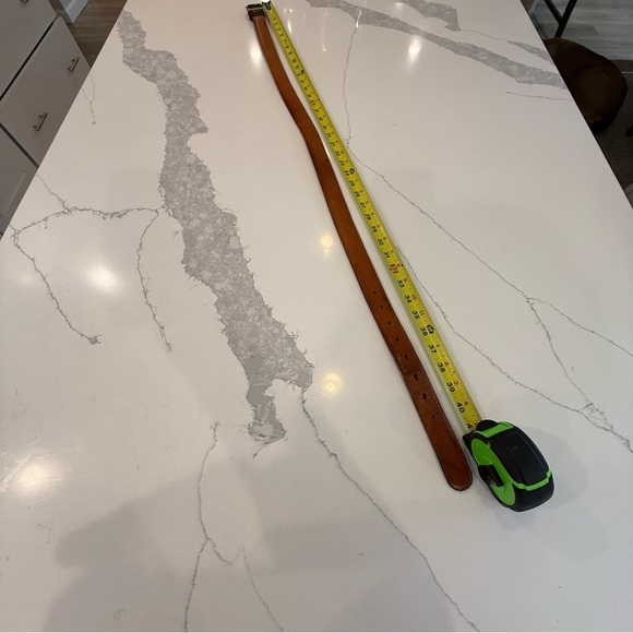 Coach Cowhide Leather Solid Brass Square Buckle Dark Brown Belt #7602 Sz‎ 38 EUC - Picture 4 of 12